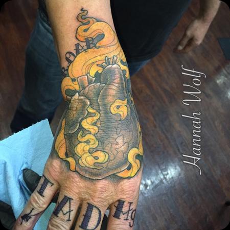 Tattoos - hand heart tattoo - 116420